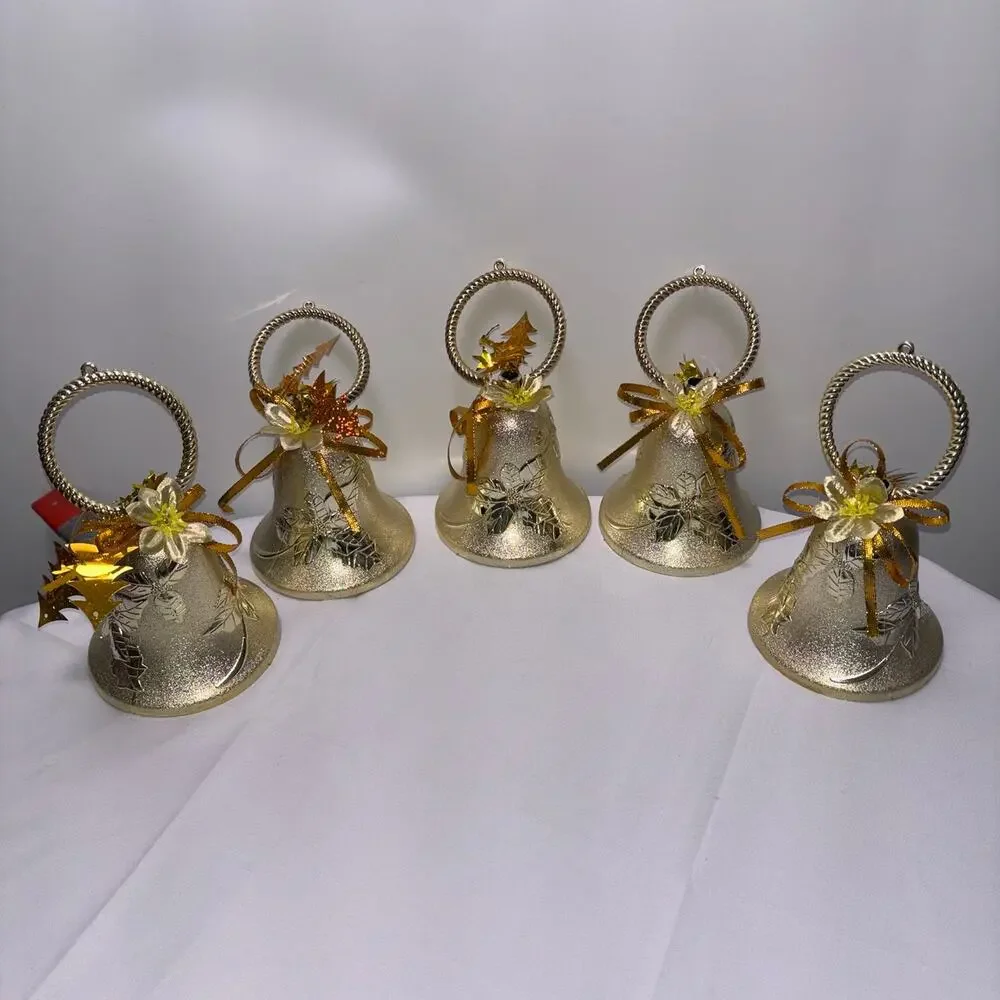 Bell Plastic Ornaments Lot of 5